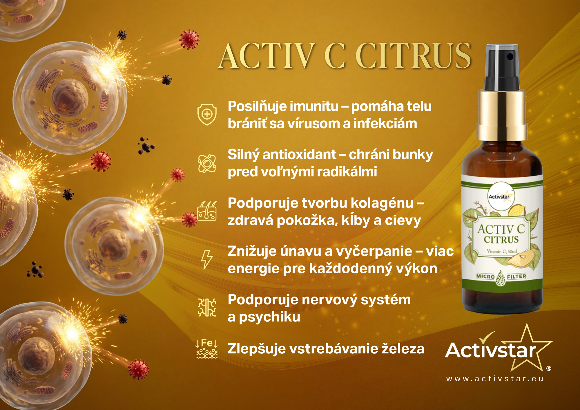 Activstar - Activ C sublingual spray 50 ml | activstar.eu