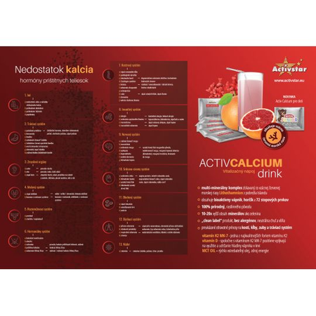 Plagát A3 Calcium, čo spôsobuje nedostatok